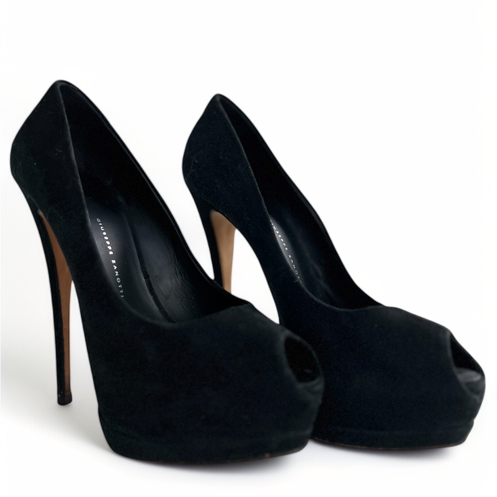 Giuseppe Zanotti Black Stiletto Platform Heels